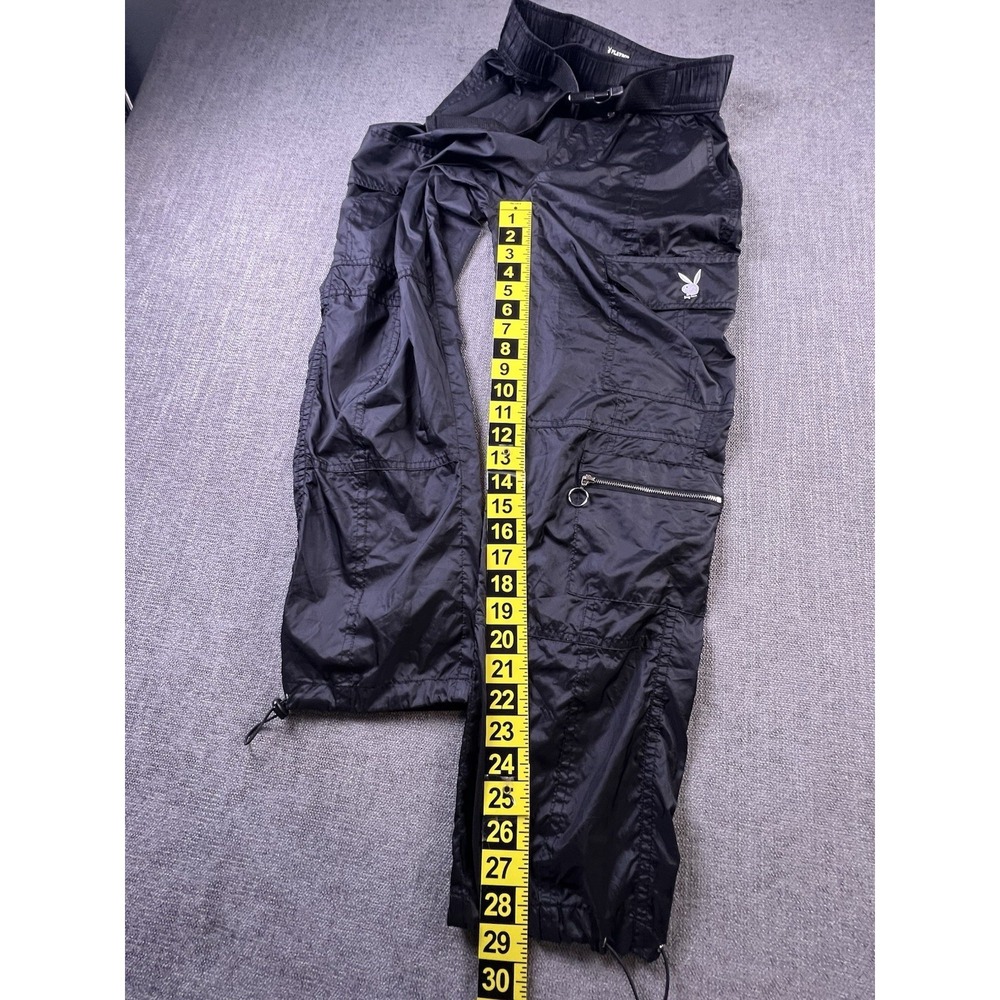 Playboy X Pacsun Pants Women's XS Black Cargo Parachute Belted Lightweight - Picture 8 of 11